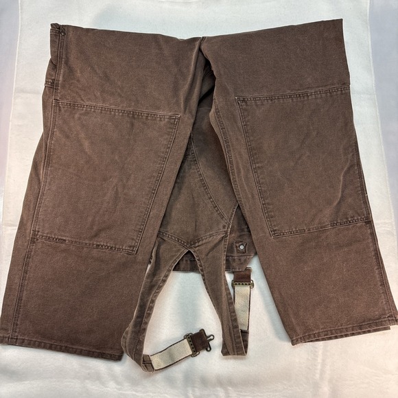 Carhartt Brown Bib Overalls 48x30 Double Knee -Made In USA (Send Offers) - Picture 5 of 11